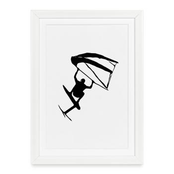 Style Wingfoil Tendance - Affiche encadrée (27 × 37 cm) - blanc - Devant