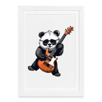 guitar, guitarist, playing guitar - Framed poster (27 × 37 cm) - white - Front