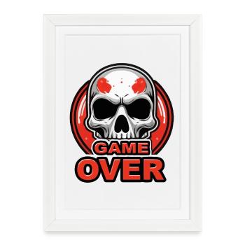Jeu du Crâne : Terminé par Red Crest - Affiche encadrée (27 × 37 cm) - blanc - Devant