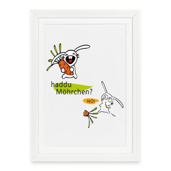 haddu carrots? Easter - Framed poster (27 × 37 cm) - white - Front