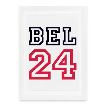 Belgique Belge - Affiche encadrée (27 × 37 cm) - blanc - Devant