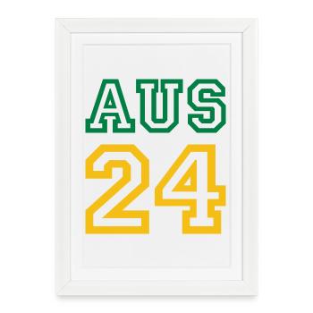 Australia Australien - Framed poster (27 × 37 cm) - white - Front