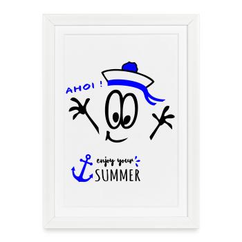 Sailor Ahoy - Framed poster (27 × 37 cm) - white - Front