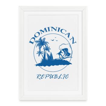 République dominicaine Surf - Affiche encadrée (27 × 37 cm) - blanc - Devant