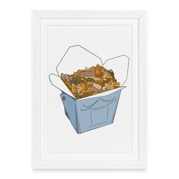 Cool Take Away Food Box - Framed poster (27 × 37 cm) - white - Front