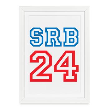 Serbia Serbien - Framed poster (27 × 37 cm) - white - Front