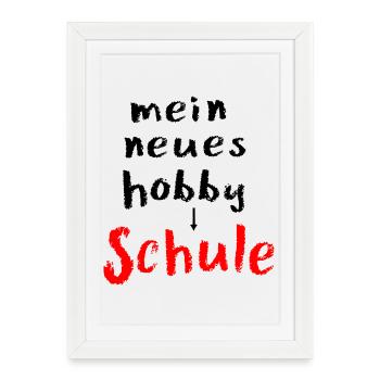 Passe-temps de la rentrée scolaire - Affiche encadrée (27 × 37 cm) - blanc - Devant