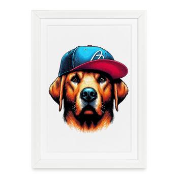 Dog - Framed poster (27 × 37 cm) - white - Front