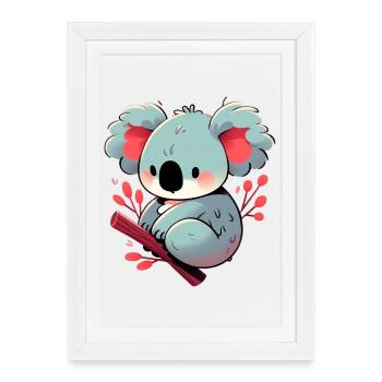 Koala - Framed poster (27 × 37 cm) - white - Front