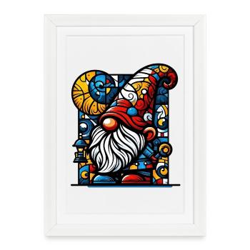 Gnome - Affiche encadrée (27 × 37 cm) - blanc - Devant