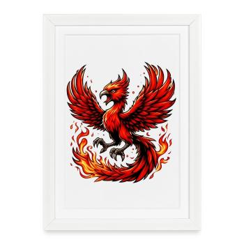 Red Phoenix - Framed poster (27 × 37 cm) - white - Front