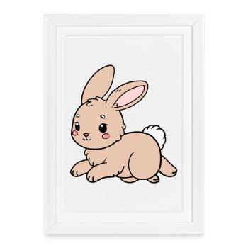Lapin Lapin - Affiche encadrée (27 × 37 cm) - blanc - Devant