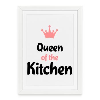 Tablier de cuisine pour votre dîner - Affiche encadrée (27 × 37 cm) - blanc - Devant