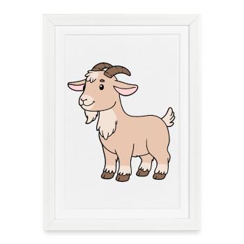 Goat - Framed poster (27 × 37 cm) - white - Front