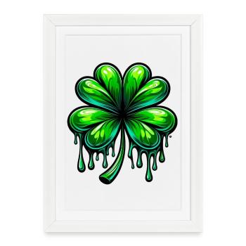 Four-leaf clover - Framed poster (27 × 37 cm) - white - Front