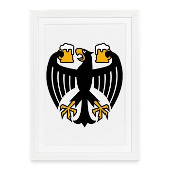 Allemagne Bière Federal Eagle - Affiche encadrée (27 × 37 cm) - blanc - Devant