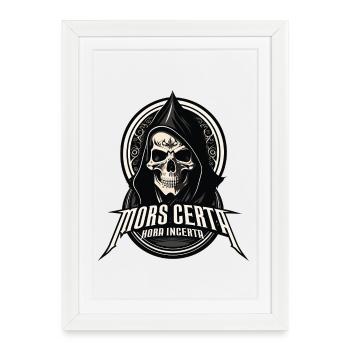 La mort est certaine, l'heure est incertaine - Affiche encadrée (27 × 37 cm) - blanc - Devant