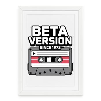 Retro Music Cassette Design - Framed poster (27 × 37 cm) - white - Front