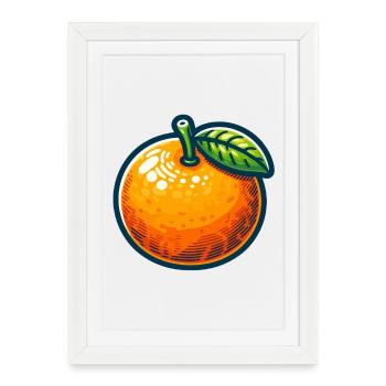 Orangeau Naturel Illustration - Affiche encadrée (27 × 37 cm) - blanc - Devant