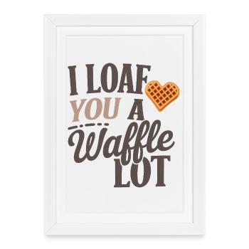 Je t'aime beaucoup, amateur de nourriture - Affiche encadrée (27 × 37 cm) - blanc - Devant