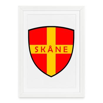 Skåne - Framed poster (27 × 37 cm) - white - Front
