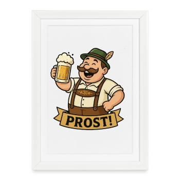 Cheers Beer Friends - Framed poster (27 × 37 cm) - white - Front