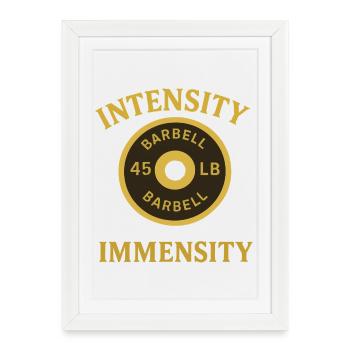 Intensive Barbell Weights Design - Framed poster (27 × 37 cm) - white - Front