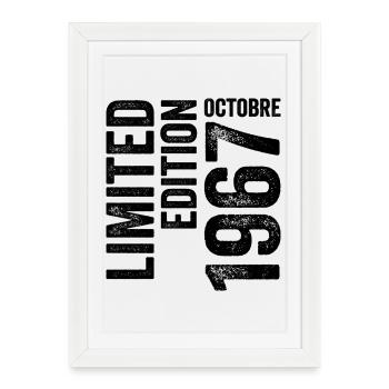 1967 - Affiche encadrée (27 × 37 cm) - blanc - Devant