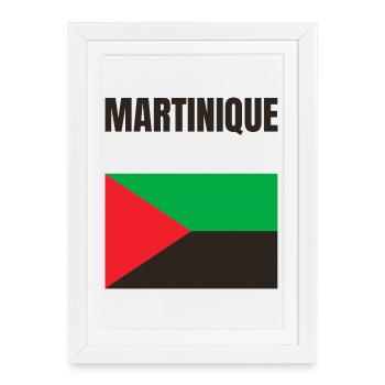 T-shirt drapeau Martinique Antilles - Affiche encadrée (27 × 37 cm) - blanc - Devant