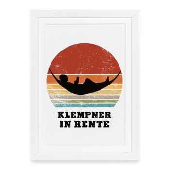 Pension Plumber Pensioner Pension Retirement - Framed poster (27 × 37 cm) - white - Front