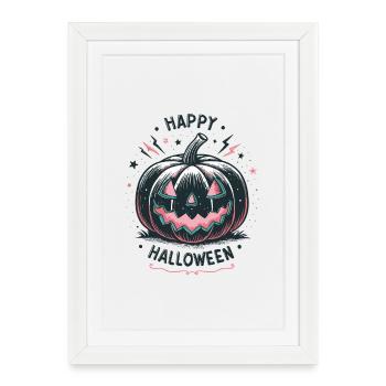 Pumpkin Jack-o-Glow Halloween - Framed poster (27 × 37 cm) - white - Front