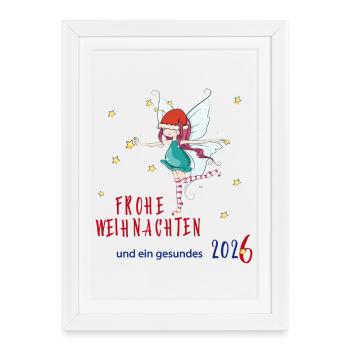 Merry Christmas - Framed poster (27 × 37 cm) - white - Front