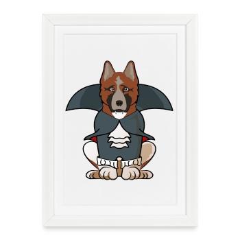 American Akita Propriétaire de chien Maman Fier Akita Lover Gif - Affiche encadrée (27 × 37 cm) - blanc - Devant