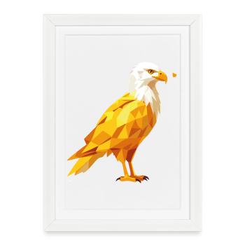 Eagle - Framed poster (27 × 37 cm) - white - Front