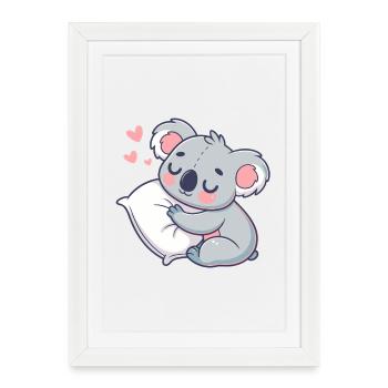 Koala Cuddle Sweet Heart - Framed poster (27 × 37 cm) - white - Front