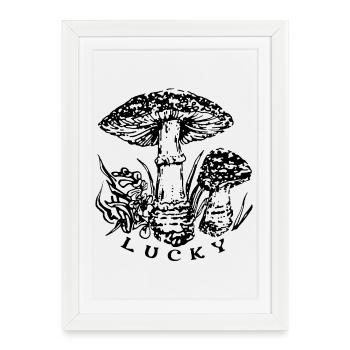 LUCKY - Framed poster (27 × 37 cm) - white - Front