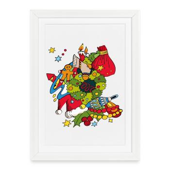 Christmas picture - Framed poster (27 × 37 cm) - white - Front