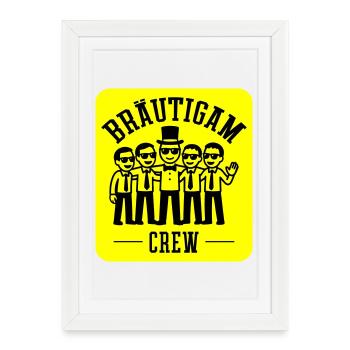 Groom Crew Bachelor Party - Framed poster (27 × 37 cm) - white - Front