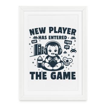 Un nouveau joueur est entré dans le jeu - Affiche encadrée (27 × 37 cm) - blanc - Devant