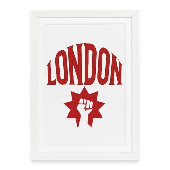 Londres - Affiche encadrée (27 × 37 cm) - blanc - Devant