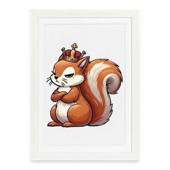 Squirrel Squirrel Squirrel Lover Rodent - Framed poster (27 × 37 cm) - white - Front