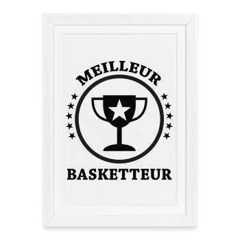 Meilleur Basketteur - Affiche encadrée (27 × 37 cm) - blanc - Devant
