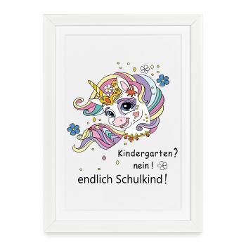 Finally a schoolchild - Framed poster (27 × 37 cm) - white - Front