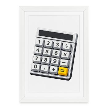 Carnival Costume Calculator Math Teacher - Framed poster (27 × 37 cm) - white - Front