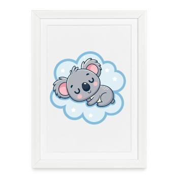 Koala Dream on Cloud - Framed poster (27 × 37 cm) - white - Front