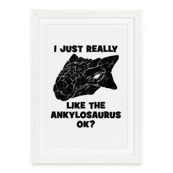 Ankylosaurus fossil - Framed poster (27 × 37 cm) - white - Front