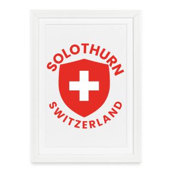 Emblème du Bouclier de Soleure - Affiche encadrée (27 × 37 cm) - blanc - Devant