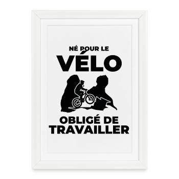 Cadeau Cycliste Guadeloupe - cadeau passionné vélo - Affiche encadrée (27 × 37 cm) - blanc - Devant
