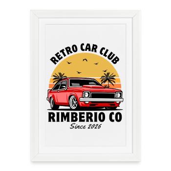 Car clubs  - Affiche encadrée (27 × 37 cm) - blanc - Devant