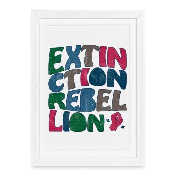 Extinction rebellion retro - Framed poster (27 × 37 cm) - white - Front